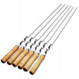 Terasvardad kebabi grillimiseks, pikad 58cm, 6tk