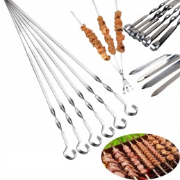 Steel champagne skewers for grilling skewers long 58cm 6 pcs