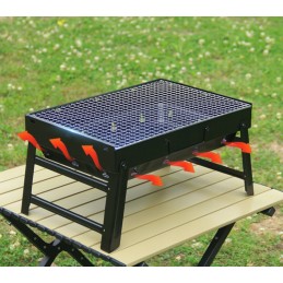 Turistinis grilis sulankstomas nešiojamas lagaminas mažas anglių sodas