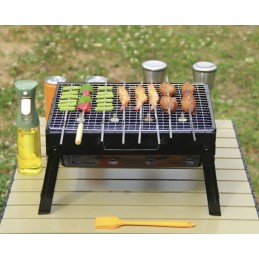 Turistinis grilis sulankstomas nešiojamas lagaminas mažas anglių sodas