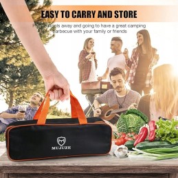 X14 BBQ stalo įrankiai BBQ indai nerūdijančio plieno maišelis XL