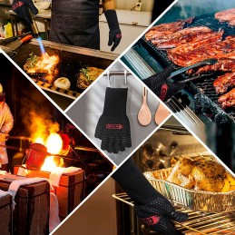 Grilio pirštinės virtuvinės pirštinės 800 laipsnių