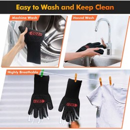 Grilio pirštinės virtuvinės pirštinės 800 laipsnių