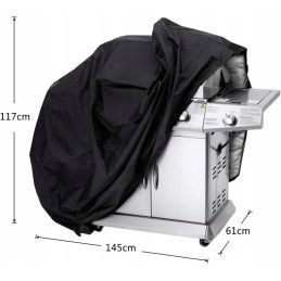 ⭐meikong grilio dangtis 210d vandeniui atsparus kepsninės dangtis 145 x 61 x 117 cm - juodas (m)⭐