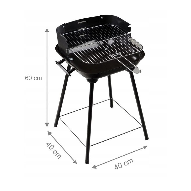 Sodo kepsninė su reguliuojamomis pikniko grotelėmis