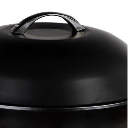 Apvalios gnk-01 anglies kepsninės ant ratų su dangteliu ir pelenų indu iš Webben