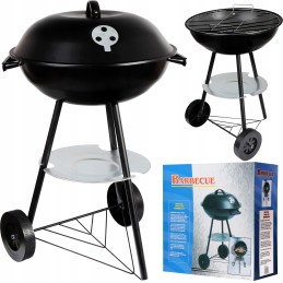 Apvalios gnk-01 anglies kepsninės ant ratų su dangteliu ir pelenų indu iš Webben