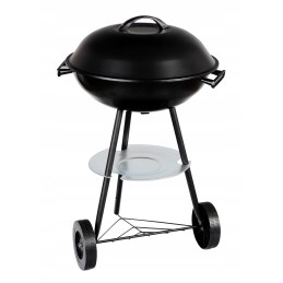 Apvalios gnk-01 anglies kepsninės ant ratų su dangteliu ir pelenų indu iš Webben