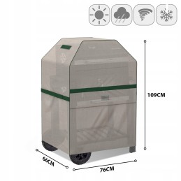 Juodas grilio dangtis 76 x 66 x 109 cm