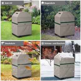 Juodas grilio dangtis 76 x 66 x 109 cm