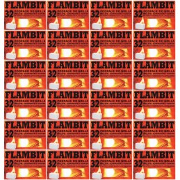 Flambit kūrenimas griliui, viryklėms ir židiniams, baltas kubas, rinkinys 24x32 vnt.