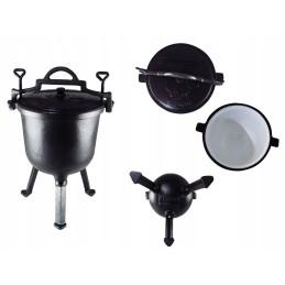 Ketaus medžioklės puodas, 5l, ugniai