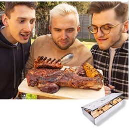 Wood boxes for smoking smoker box for grill grilling aroma steel