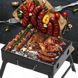 Turistinis „Charcoal Garden Grill“ nešiojamas sulankstomas stovyklavimo lagaminas ⭐⭐⭐⭐⭐