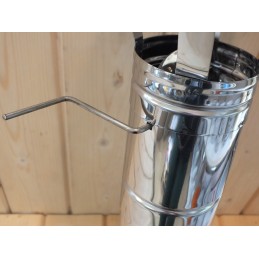 Aukštas židinys rūkyklai su nerūdijančio plieno stogu