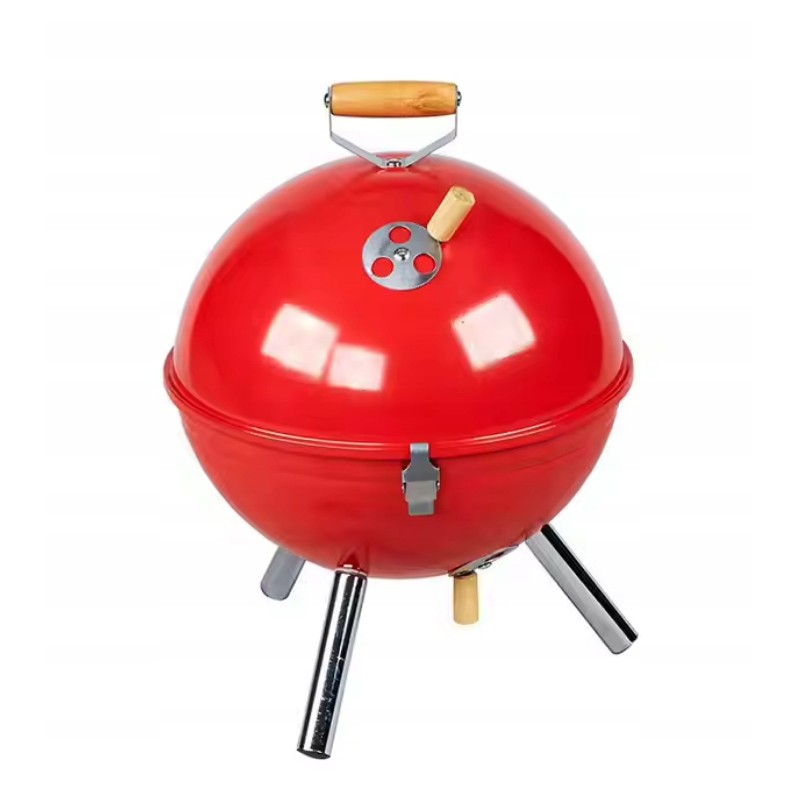 Nešiojami nedideli turistinio sodo anglių griliai su dangteliu