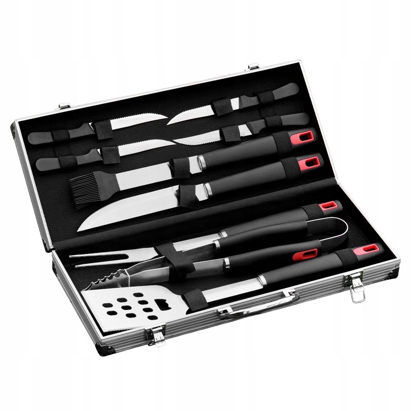 Priedų rinkinys bbq-a2 nerūdijančio plieno griliui 9in1 + lagaminas