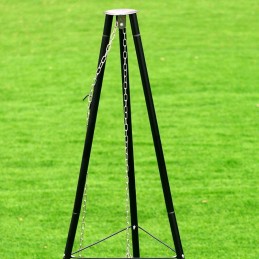 Sodo židinys ir grilis su apvaliomis grotelėmis vl08 juoda