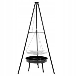 Sodo židinys ir grilis su apvaliomis grotelėmis vl08 juoda