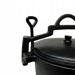 Ketaus medžioklinis virdulys, 5 l, šašlykui, laužui