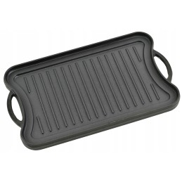 Malmist grillplaat kaminale, kahepoolne grillpann, 51x26 cm