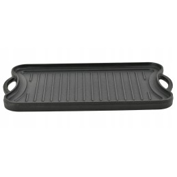 Cast iron grill plate for campfire grill pan double sided grill 51x26 cm