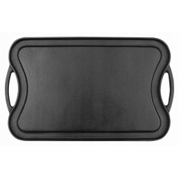 Malmist grillplaat kaminale, kahepoolne grillpann, 51x26 cm