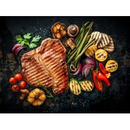 Malmist grillplaat kaminale, kahepoolne grillpann, 51x26 cm