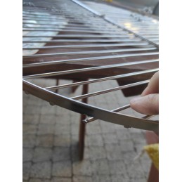 Nerūdijančio plieno grotelės, atsparios rūgštims inox, 60 cm, sodas