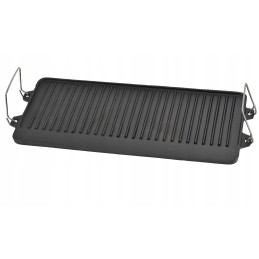 Cast iron double-sided plate grill grate 52 x 25cm grill pan for campfire