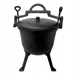 Ketaus medžioklinis virdulys, 5 l, šašlykui, laužui