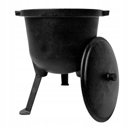 Ketaus medžioklinis virdulys, 5 l, šašlykui, laužui