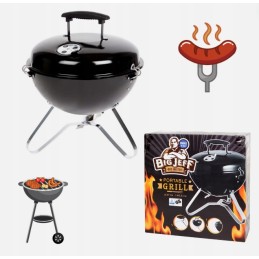 Nešiojama nedidelė sodo anglių kepsninė su grotelėmis ir dangteliu 37x45cm