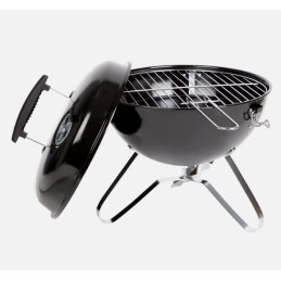 Nešiojama nedidelė sodo anglių kepsninė su grotelėmis ir dangteliu 37x45cm