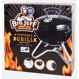 Nešiojama nedidelė sodo anglių kepsninė su grotelėmis ir dangteliu 37x45cm