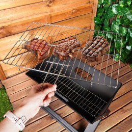 Sulankstomas, nešiojamas, kompaktiškas, kempingas, turistinis, sodo anglis grilis