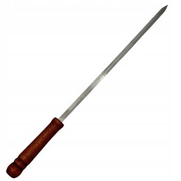 Šaš kebabo drožlės 10 vnt, nerūdijančio plieno kepsninės vėrinukai 44cm + kabykla