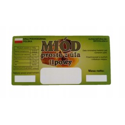 Etiketės liepų medui, 1000 vnt, auksinis užrašas