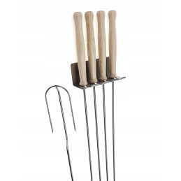 Wo forks sticks campfire 4pcs handle stainless steel 130