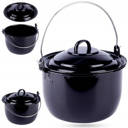 Vengriškas emaliuotas katilas virimui ant ugnies, 3 8 litrai