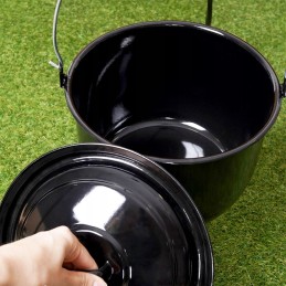 Vengriškas emaliuotas katilas virimui ant ugnies, 3 8 litrai