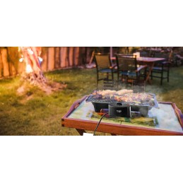 Laisvai pastatomas balkono elektrinis grilis 2400w