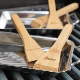 Premium roostevabast terasest grillpannid, 2 tk, puulusikad