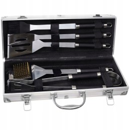 Grilio reikmenų rinkinys iš 5 priedų patogiame lagamine