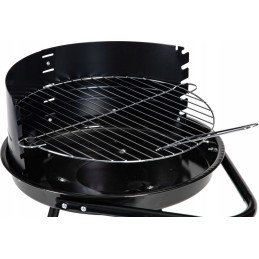 Garden grill round grate with adjustable grate height 42cm wheels