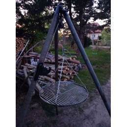 Grilio grotelės 60, pakabinama apvali trikojo grandinė