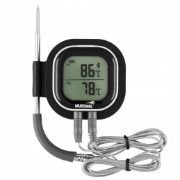 Skaitmeninis grilio termometras su Bluetooth, 2 zondai -50° +300° - mustangas