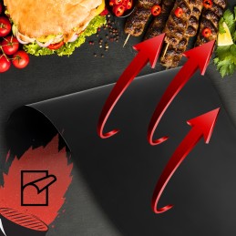 Teflona paklājiņš, bbq paliktnis grilam, cepšanai, atkārtoti lietojama paplāte, 12 gab