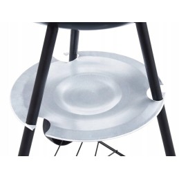 Sodo briketinė anglis grilis su ratukais, dangtelis, apvalus, rakinamas, nešiojamas