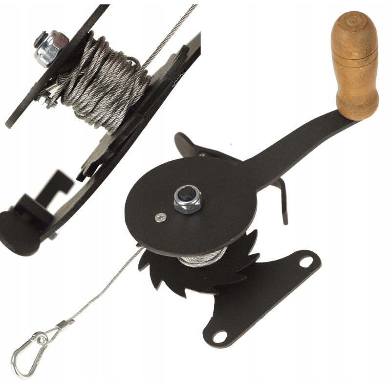 Grill reel with snap hook